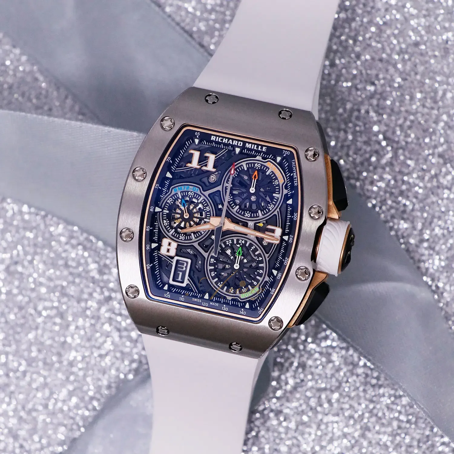 Richard Mille RM72用ベルトラバー スカイブルー Richard Mille